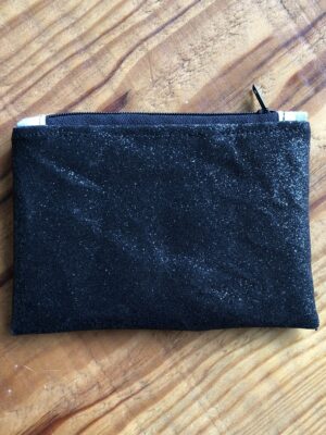Porte monnaie zippé à paillettes noir