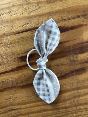 Noeud sur élastique à cheveux tons beiges