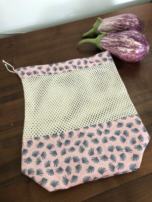 Sac à vrac "feuille galim rose"