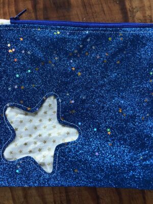 Pochette zippée pailletée