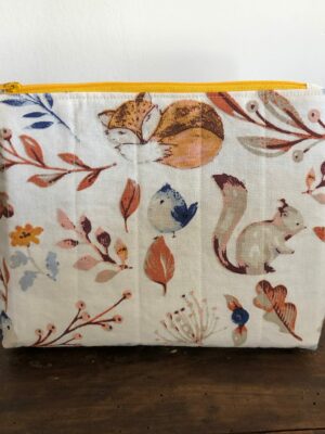 Pochette matelassée "foret d'automne"