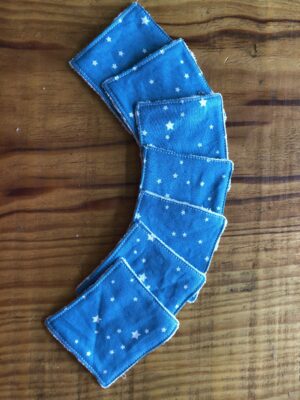 Lot de 7 mini lingettes nettoyantes "nuit d'été"