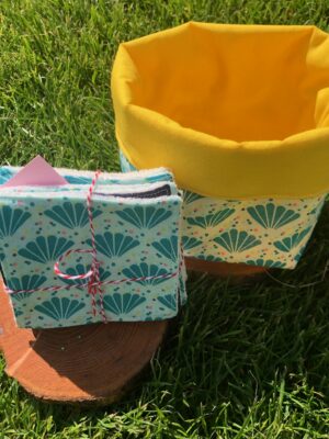 Panière + Lot de 7 lingettes nettoyantes "summer time"