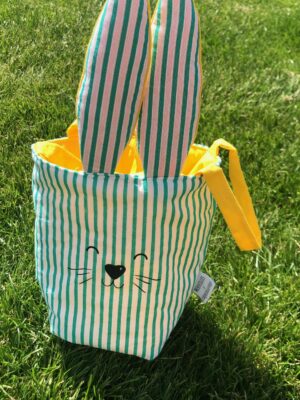 Panier de Pâques - "Rayures vertes"