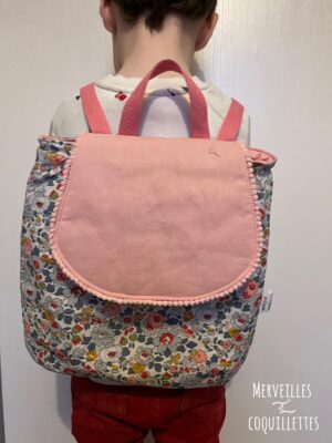 Sac à dos maternelle "Fleuri / Rose"