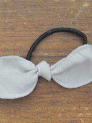 Noeud sur élastique "beige"