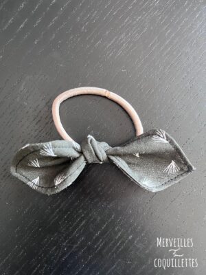 Noeud sur élastique "feuilles galim noires"