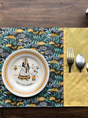 Set de table nomade "Forêt de nuit"