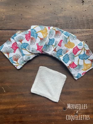 Lot de 7 mini lingettes nettoyantes "Ginko"