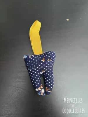 Dents pour petite souris "Marine à pois"