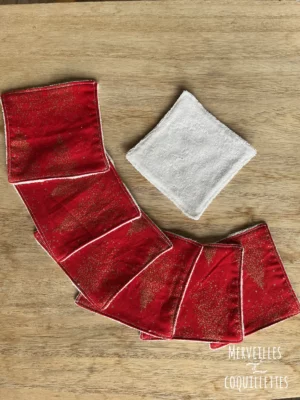 Lot de 7 lingettes nettoyantes "Noël"