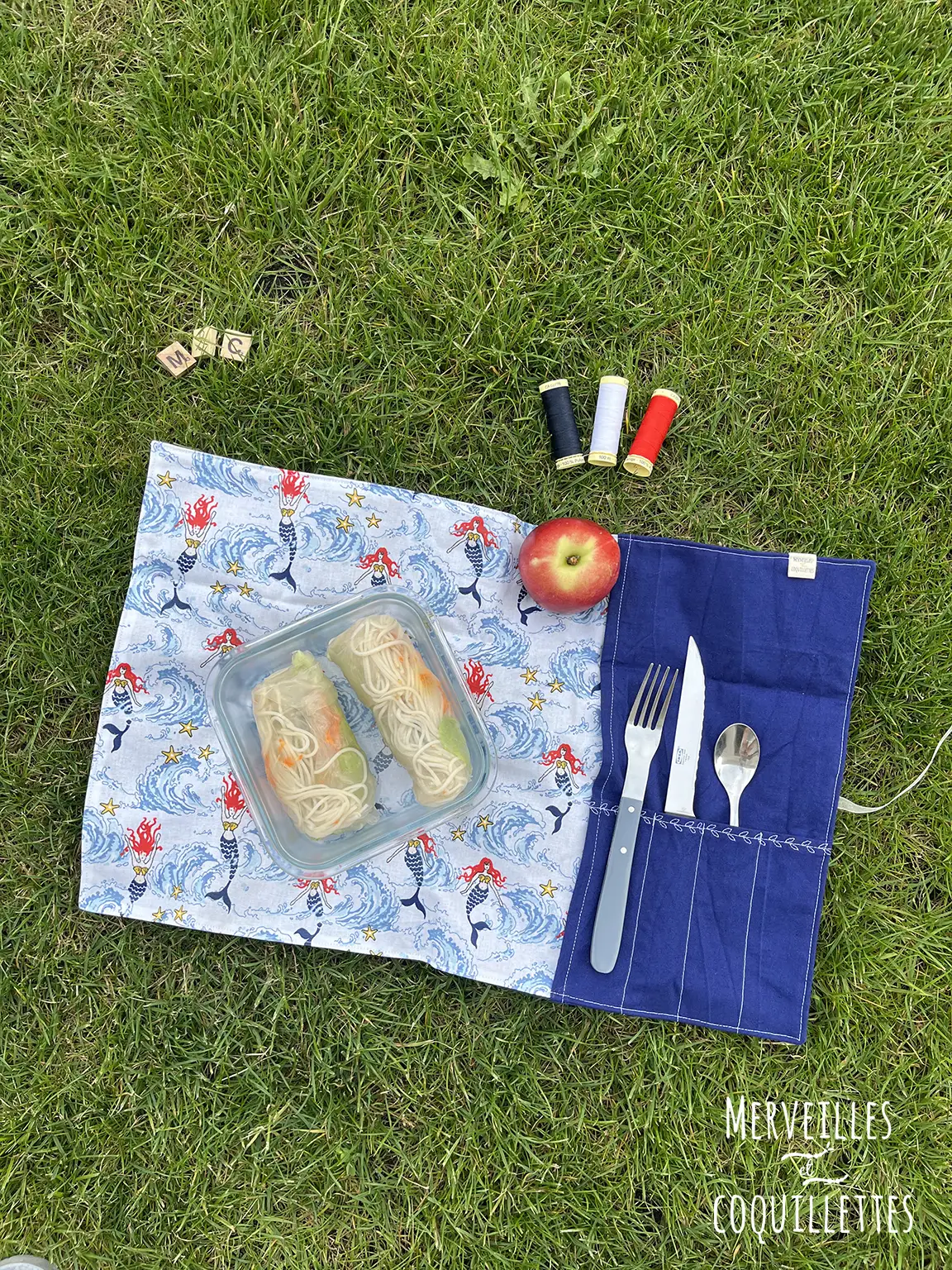 set de table sirene_merveilles et coquillettes