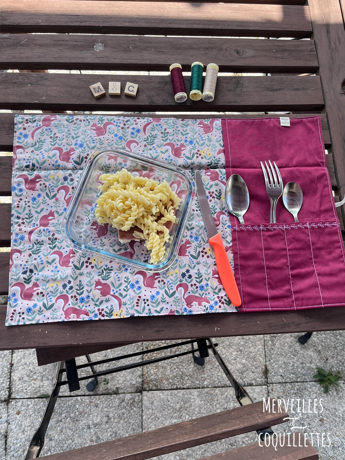 set de table animaux de la foret_merveilles et coquillettes