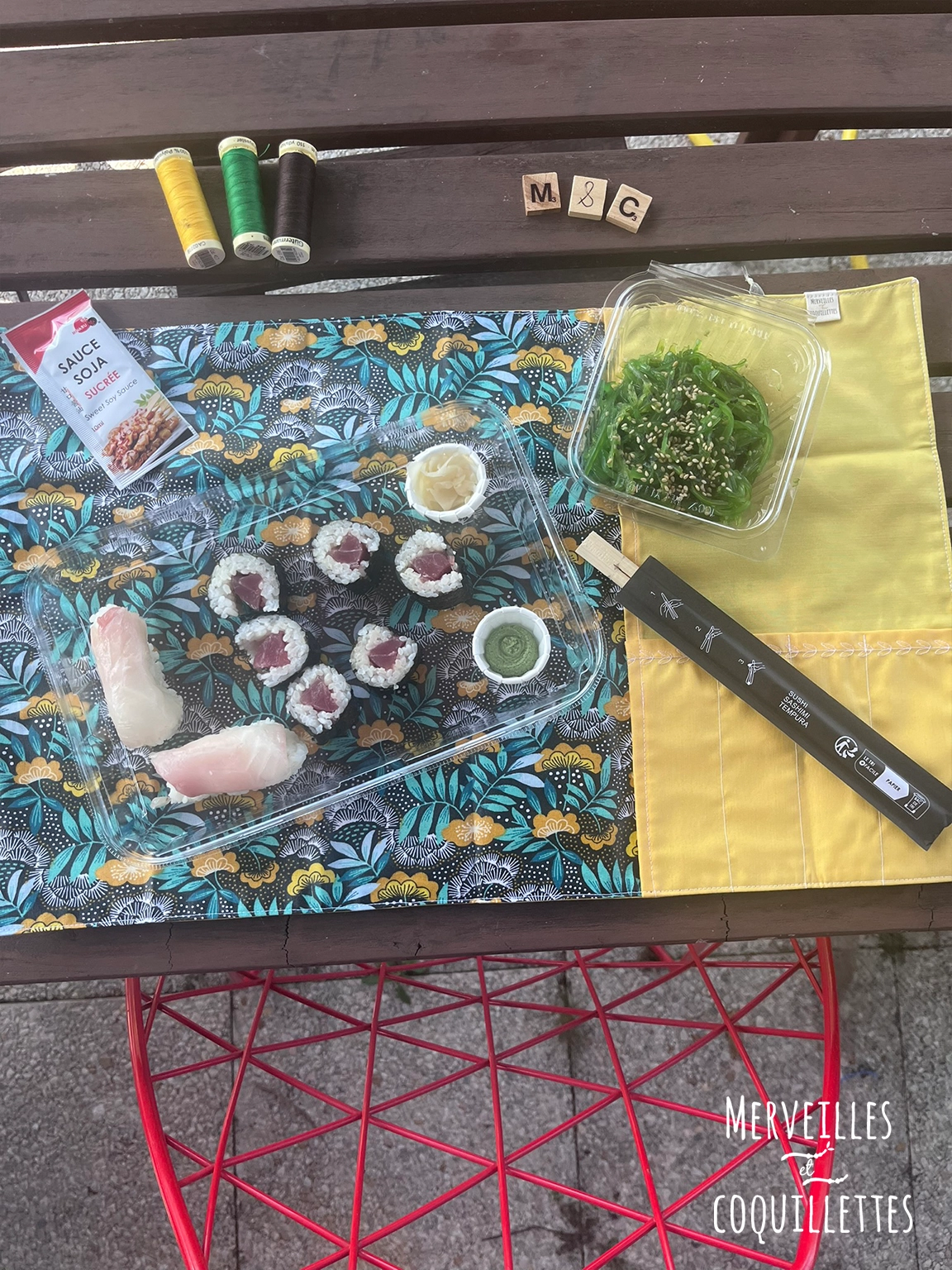 set de table foret de nuit_merveilles et coquillettes