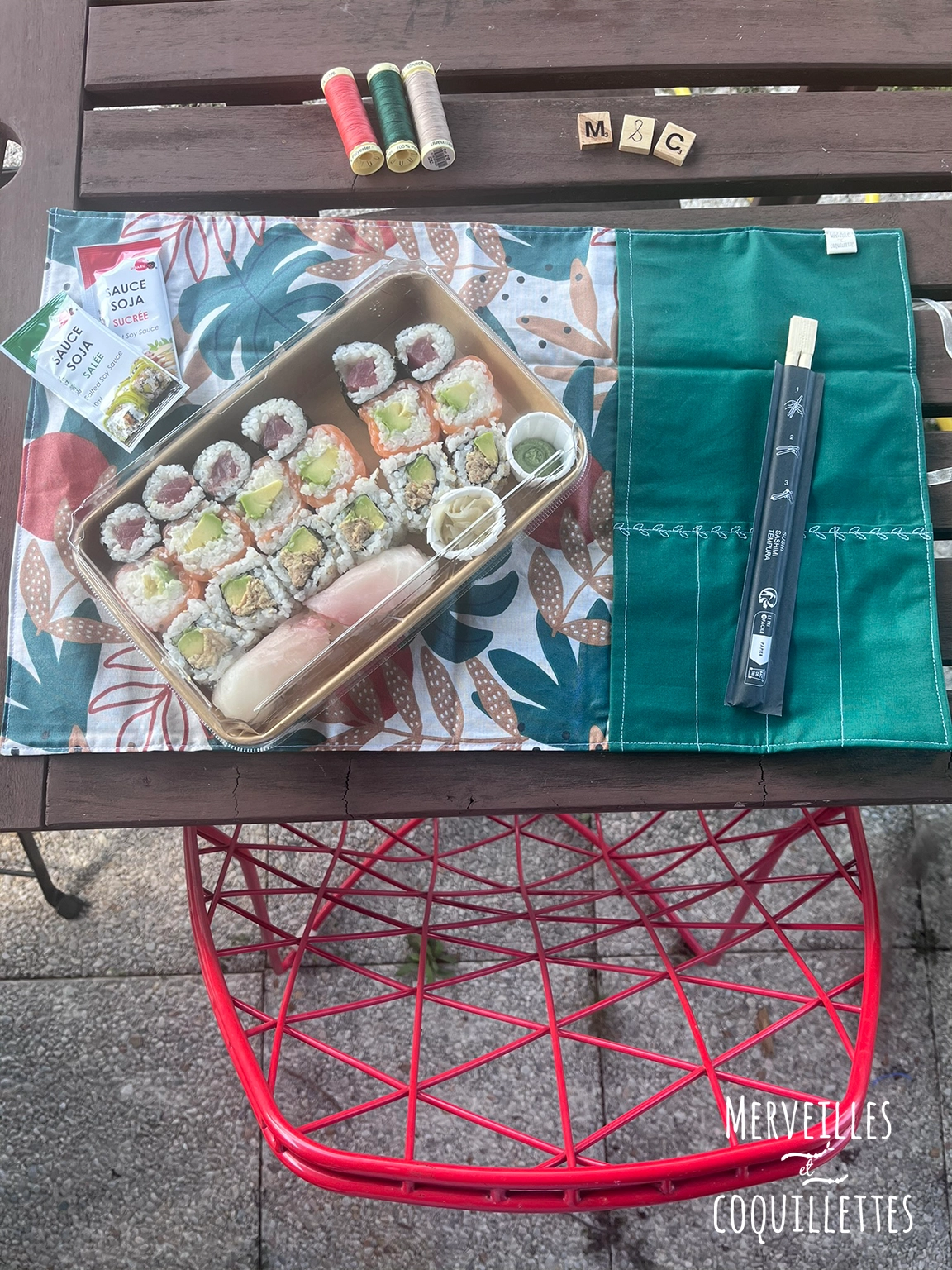 set de table sauvage vert_merveilles et coquillettes